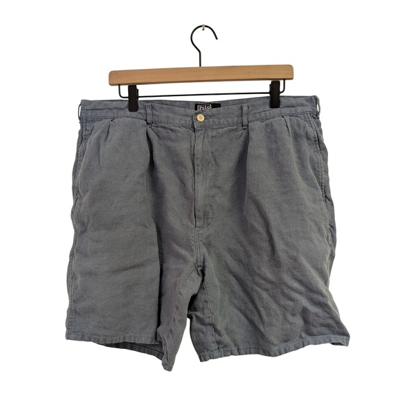 Polo by Ralph Lauren 100% Linen Shorts Men's Preppy Old Money Chambray Size 36 - Picture 1 of 6